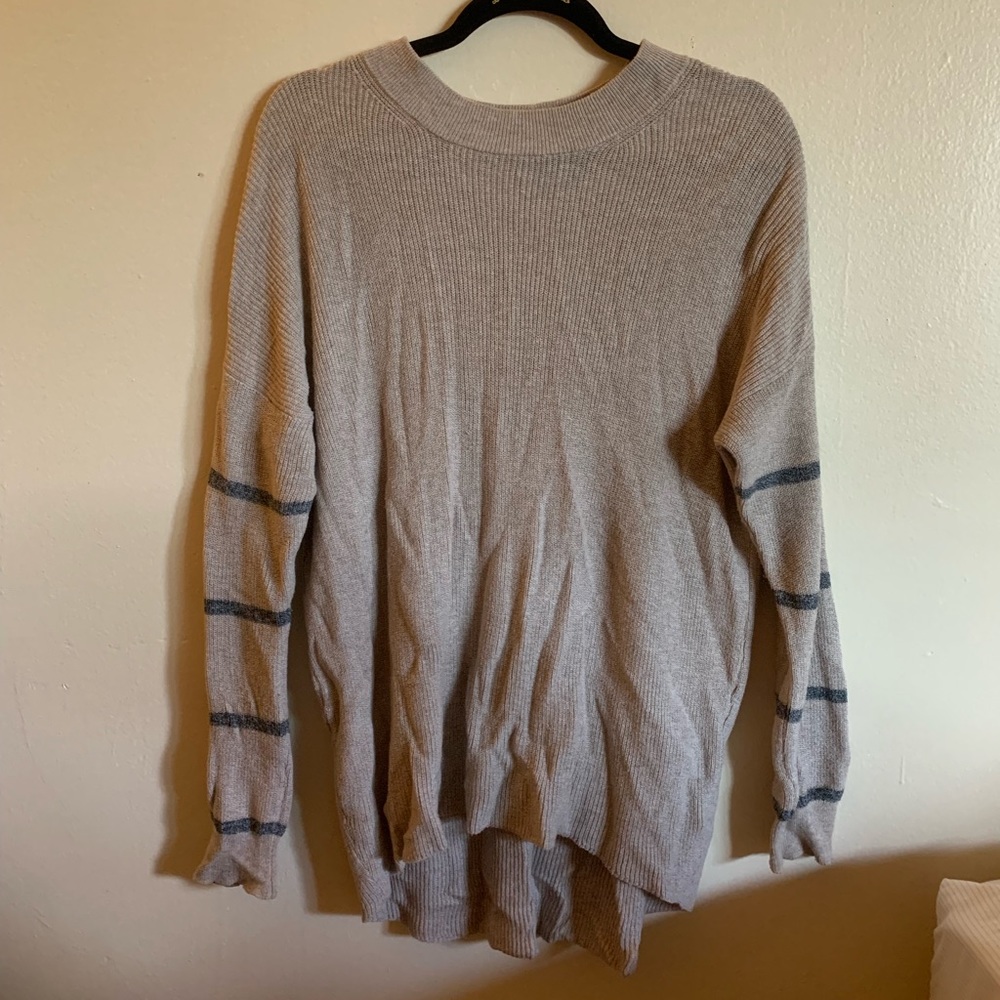 Tan & Grey Knit Sweater